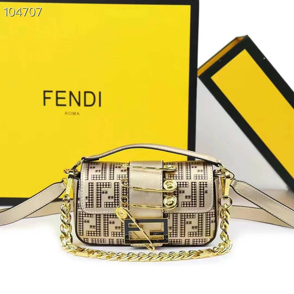 FENDI Crossbody Bag (Golden) - The Elegant Store