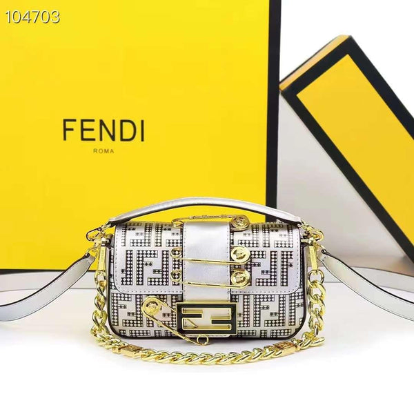 FENDI Crossbody Bag (Silver) - The Elegant Store