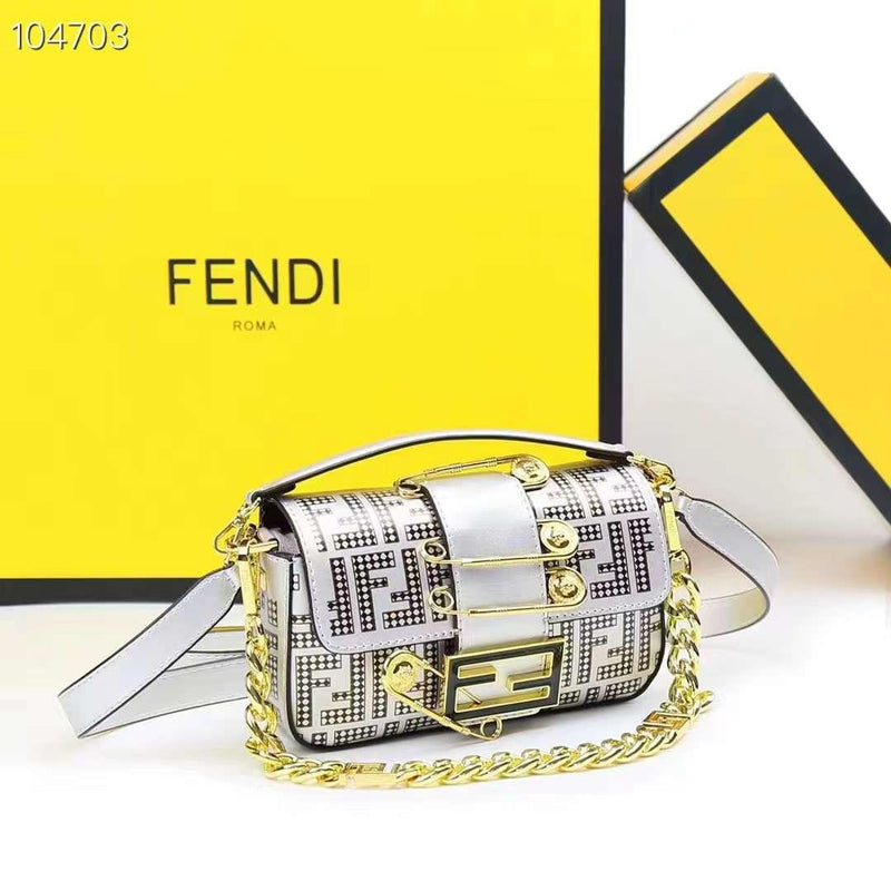 FENDI Crossbody Bag (Silver) - The Elegant Store