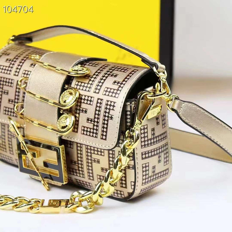 FENDI Crossbody Bag (Golden) - The Elegant Store