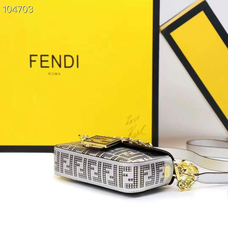 FENDI Crossbody Bag (Silver) - The Elegant Store