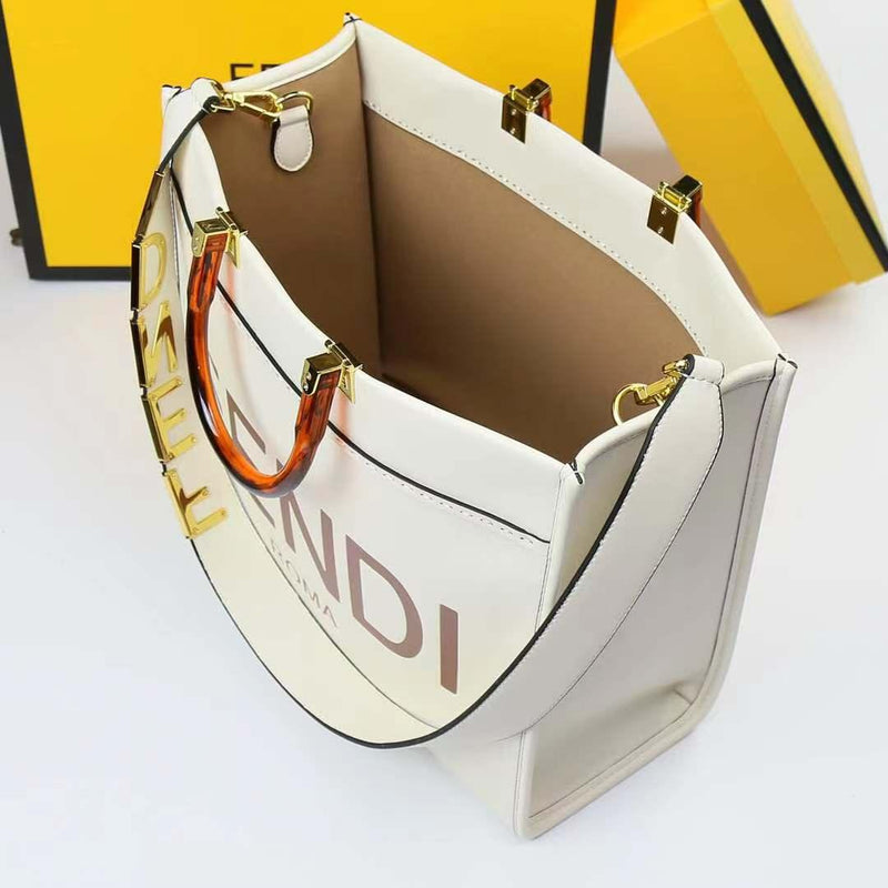 Fendi Sunshine Medium Tote (White) - The Elegant Store