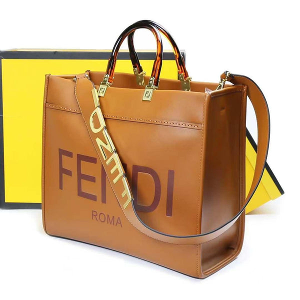 Fendi Sunshine Medium Tote (Brown) - The Elegant Store