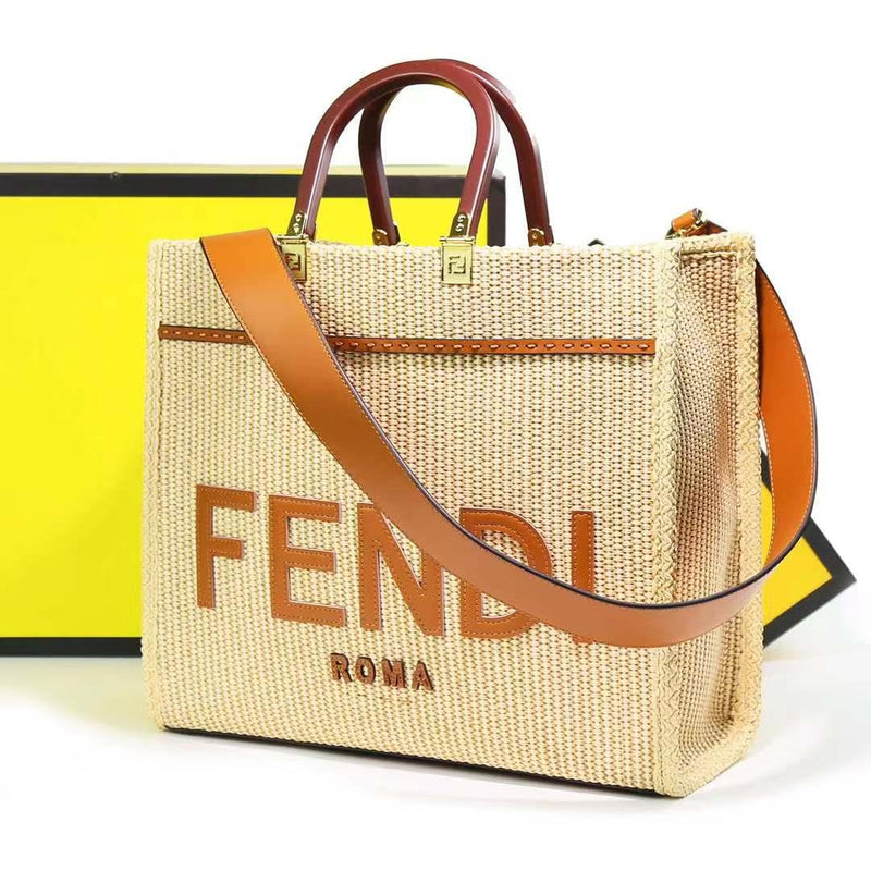 Fendi Sunshine Medium Tote (Off-white) - The Elegant Store