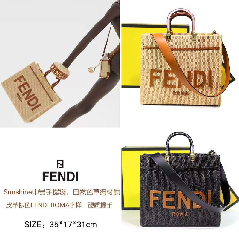 Fendi Sunshine Medium Tote (Off-white) - The Elegant Store