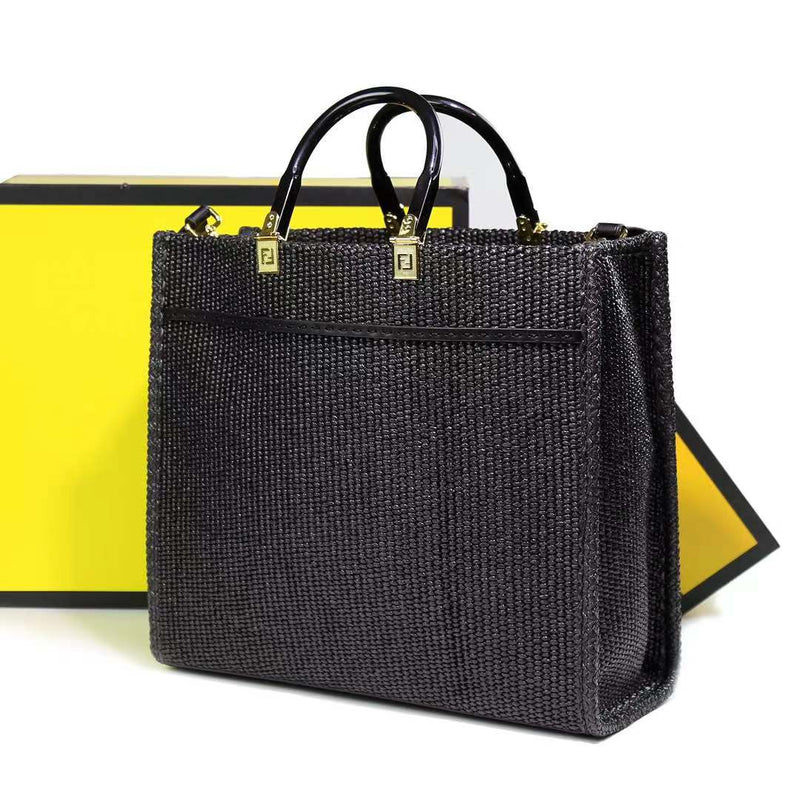 Fendi Sunshine Medium Tote (Black) - The Elegant Store