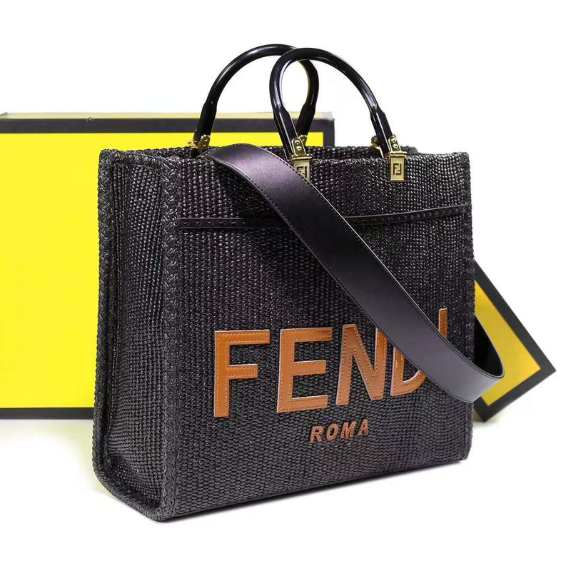 Fendi Sunshine Medium Tote (Black) - The Elegant Store