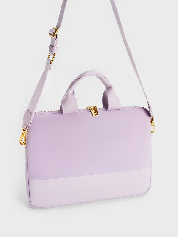CHARLES & KEITH Laptop Bag (Purple) - The Elegant Store